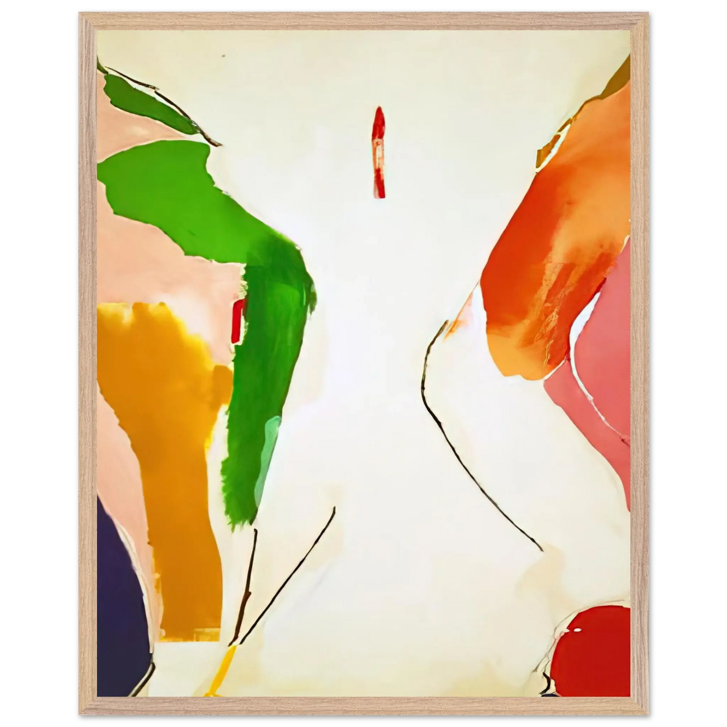 Helen Frankenthaler - Living Edge - 1973 Wall art - 15x20 cm / 6x8 Inches - Premium Wooden Framed Poster With Fine Art Paper - Wood frame