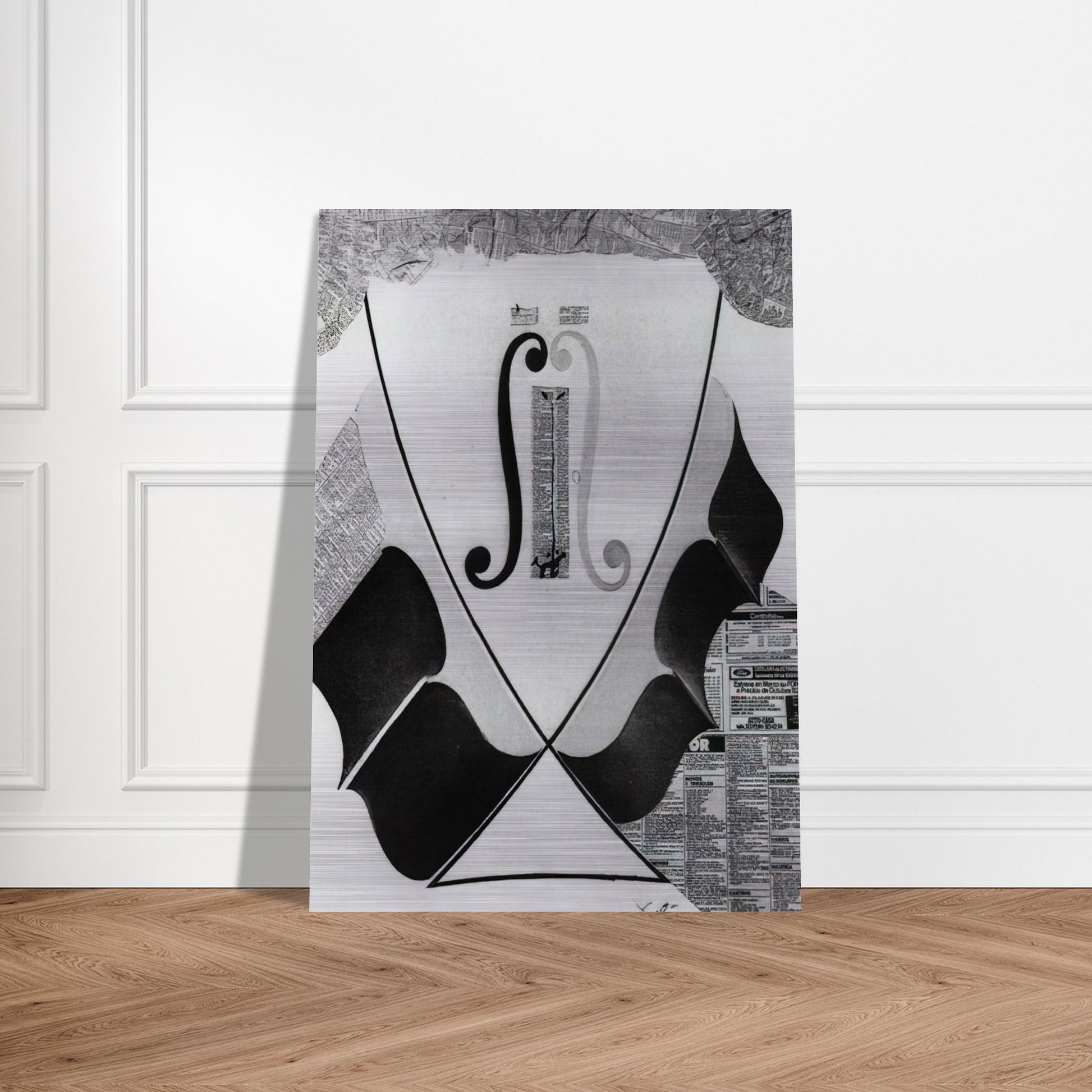 UNTITLED HEAD OF A SPANISH NOBLEMAN FASHIONED BY THE CATASTROPHE MODEL FROM A SWALLOW S TAIL - Salvador Dali Brushed Aluminum Print - 70x100 cm / 28x40 inches | Salvador Dali Aluminum Print | Salvador Dali Prints