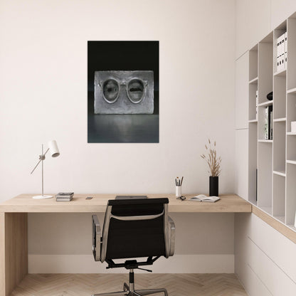 THE CRITIC SEES - Jasper Johns Brushed Aluminum Print - 70x100 cm / 28x40 inches | Jasper Johns Aluminum Print | Jasper Johns Prints