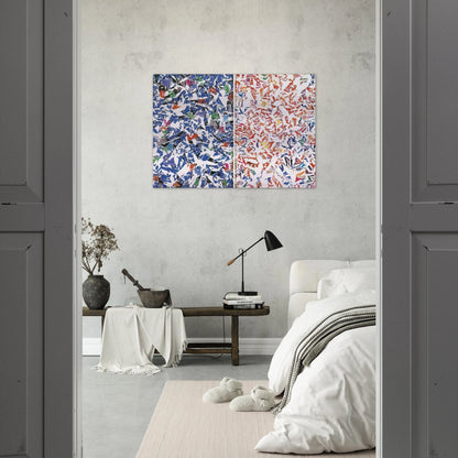 Blanc - Tachisme - Simon Hantai Brushed Aluminum Print - 70x100 cm / 28x40 inches | Simon Hantai Aluminum Print | Simon Hantai Prints