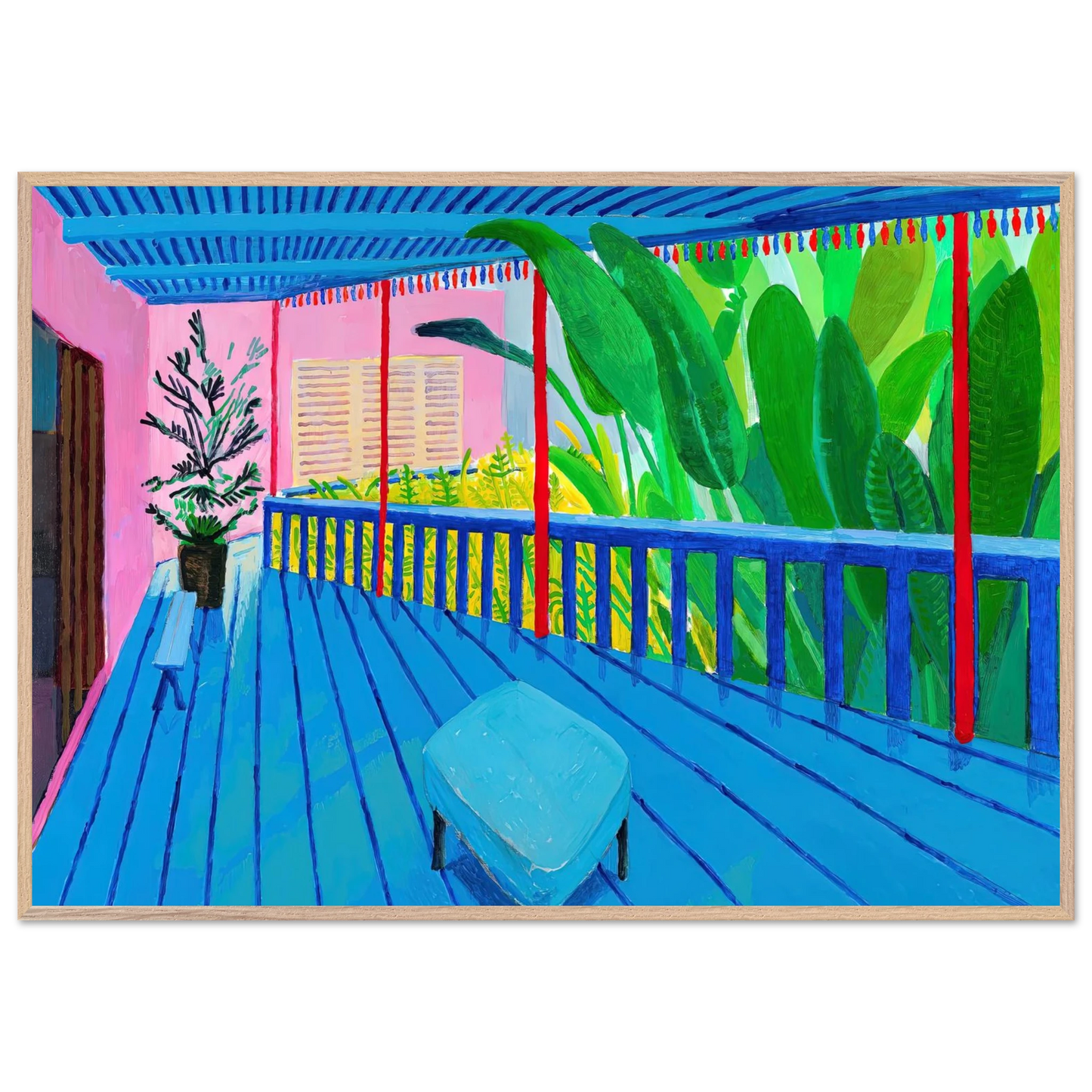 David Hockney - David Hockney Wall art - 27x35 cm / 11x14 inches - Premium Wooden Framed Poster With Fine Art Paper-canvas - Black frame