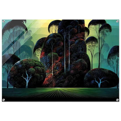 Mendacino - Eyvind Earle Acrylic Print - 70x100 cm / 28x40″ inches