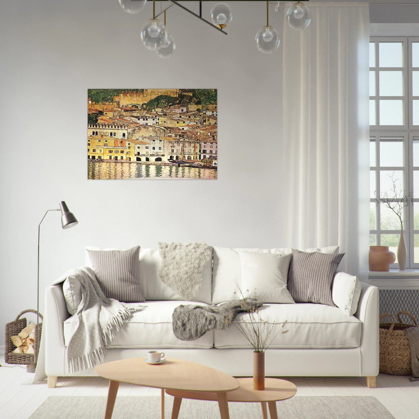 MALCESINE ON LAKE GARDA - Gustav Klimt Brushed Aluminum Print - 70x100 cm / 28x40 inches | Gustav Klimt Aluminum Print | Gustav Klimt Prints