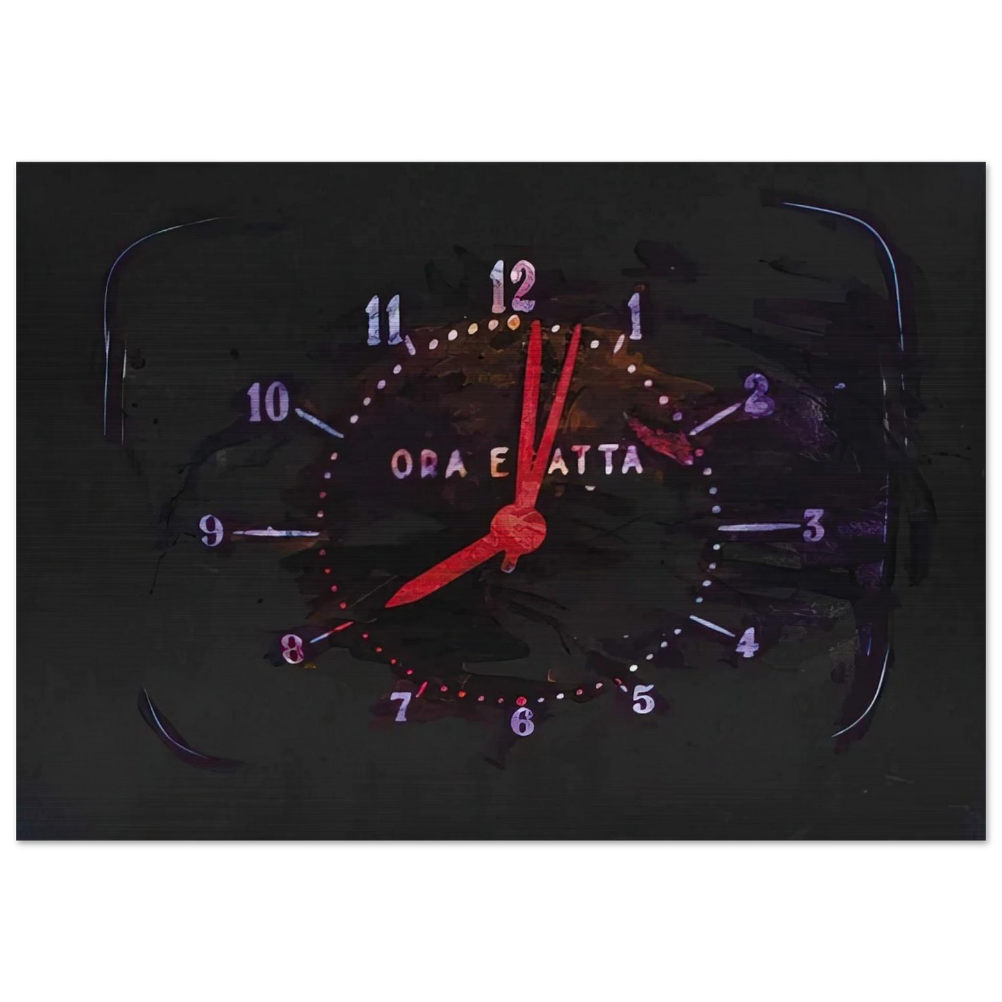The Exact Time - 1973 - Mario Schifano Brushed Aluminum Print - 70x100 cm / 28x40 inches | Mario Schifano Aluminum Print | Mario Schifano Prints