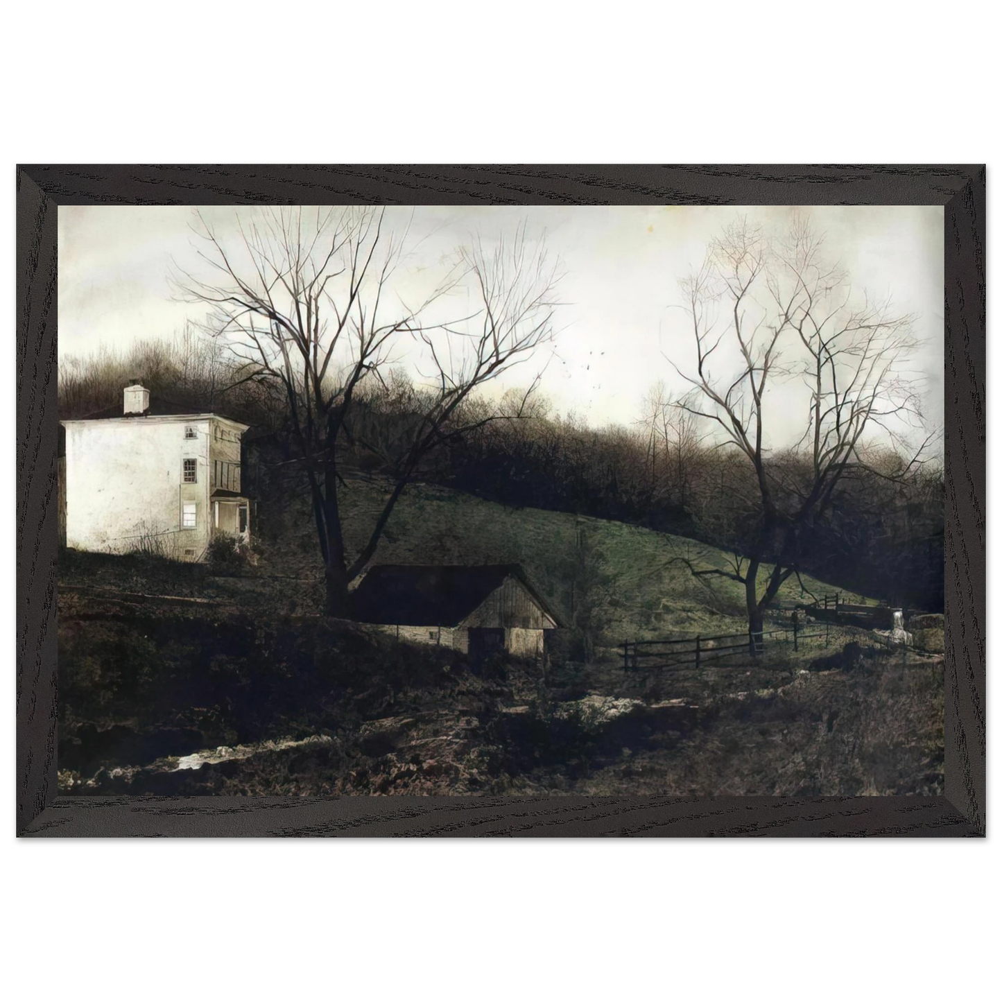 Andrew Wyeth - EVENING AT KUERNERS Wall Art - 30x40 cm / 12x16 inches - Fine Art Poster-canvas - -