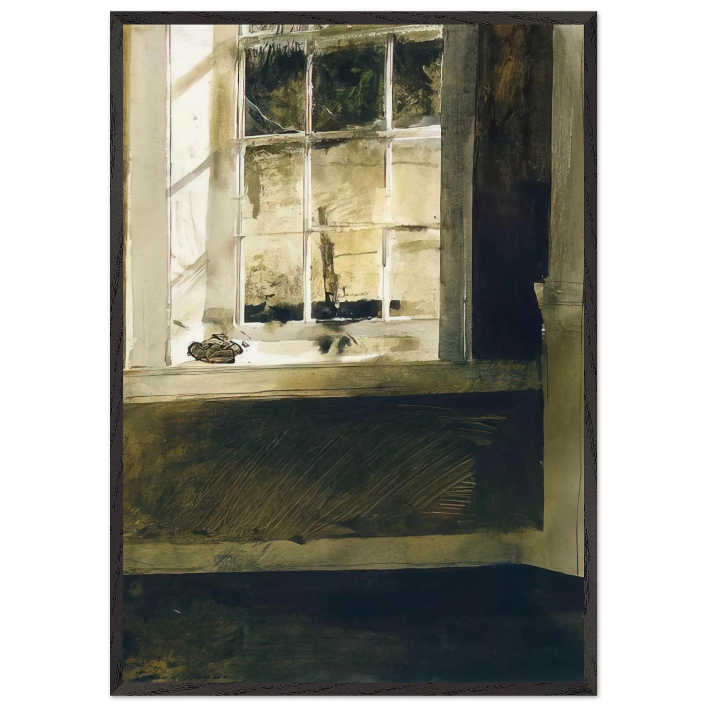 GROUNDHOG DAY 4 - Andrew Wyeth 70x100 cm / 28x40 inches Framed Art Print – Black Wooden Frame