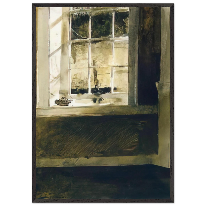 GROUNDHOG DAY 4 - Andrew Wyeth 70x100 cm / 28x40 inches Framed Art Print – Black Wooden Frame