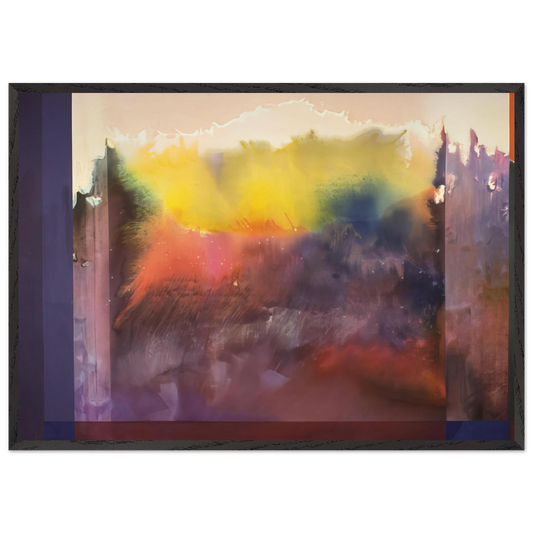 Vision Of Paradise - 1985 - Ronnie Landfield 70x100 cm / 28x40 inches Framed Art Print – Black Wooden Frame