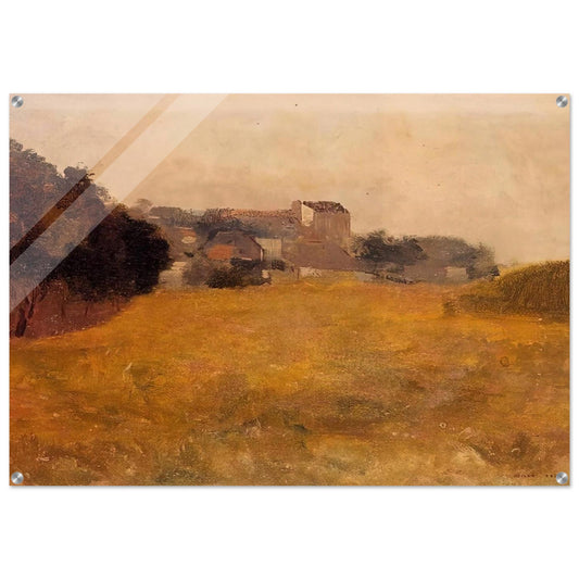 SMALL VILLAGE IN THE MEDOC - Odilon Redon Acrylic Print - 70x100 cm / 28x40″ inches