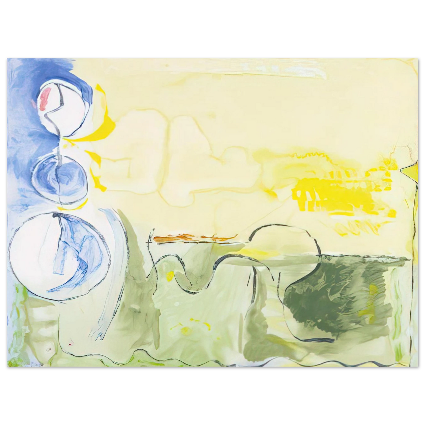 Helen Frankenthaler - Flotilla - 2006 Wall art - 20x25 cm / 8x10 inches - Fine Art Poster-canvas - -