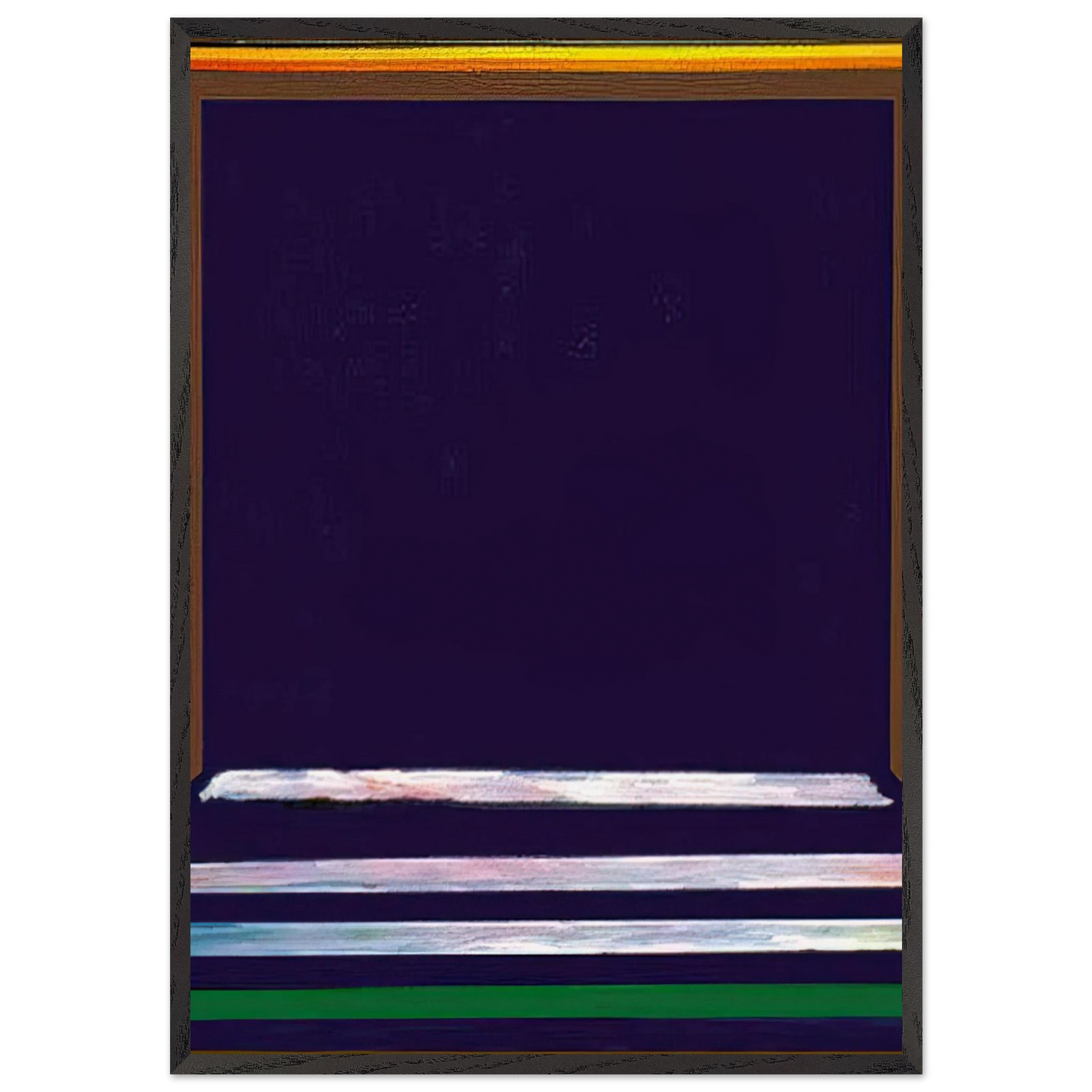 The Howl of Terror - 1967 - Ronnie Landfield 70x100 cm / 28x40 inches Framed Art Print – Black Wooden Frame