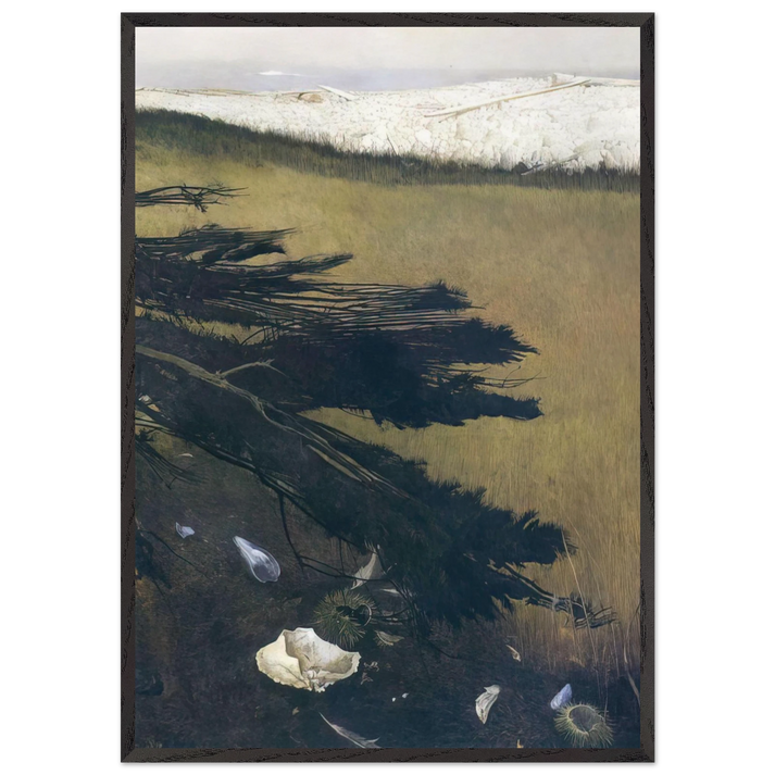 NOT DETECTED 47 - Andrew Wyeth 70x100 cm / 28x40 inches Framed Art Print – Black Wooden Frame