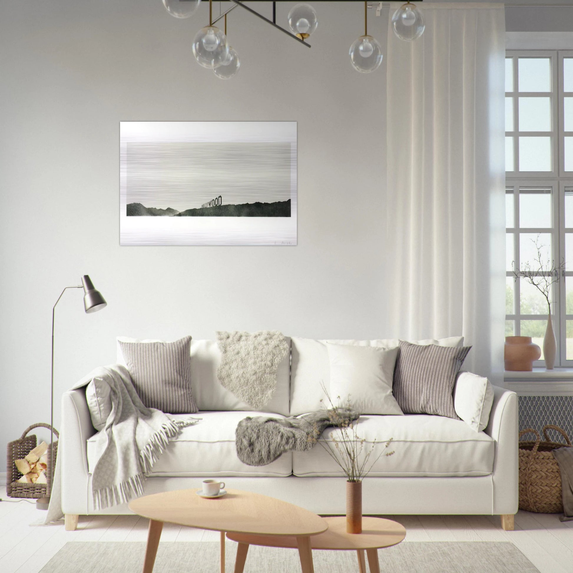 HOLLYWOOD 1969 - Edward Ruscha Brushed Aluminum Print - 70x100 cm / 28x40 inches | Edward Ruscha Aluminum Print | Edward Ruscha Prints