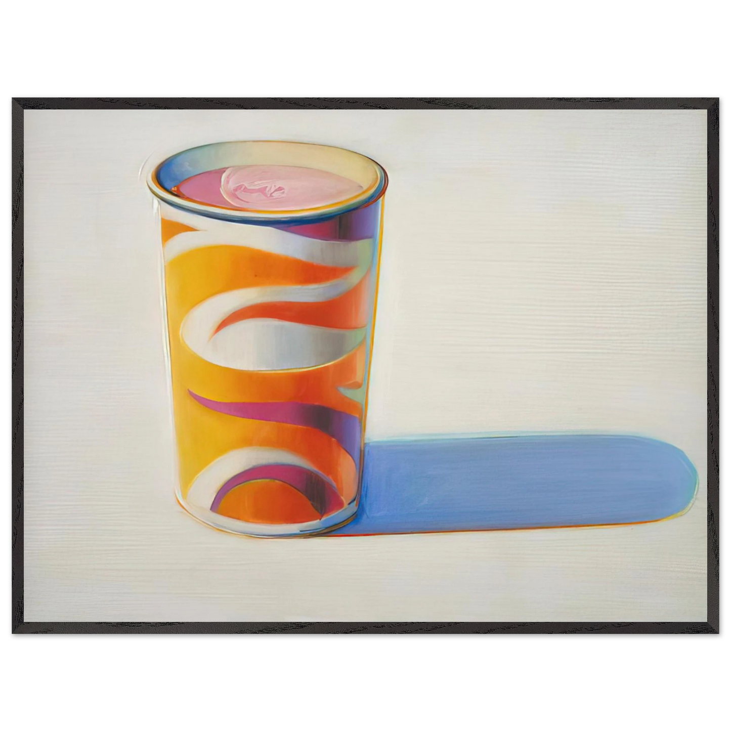 Wayne Thiebaud - Drink Cup - 1972 Wall Art - 21x29.7 cm / 8x12" - Premium Wooden Framed Poster With Fine Art Paper - Black frame