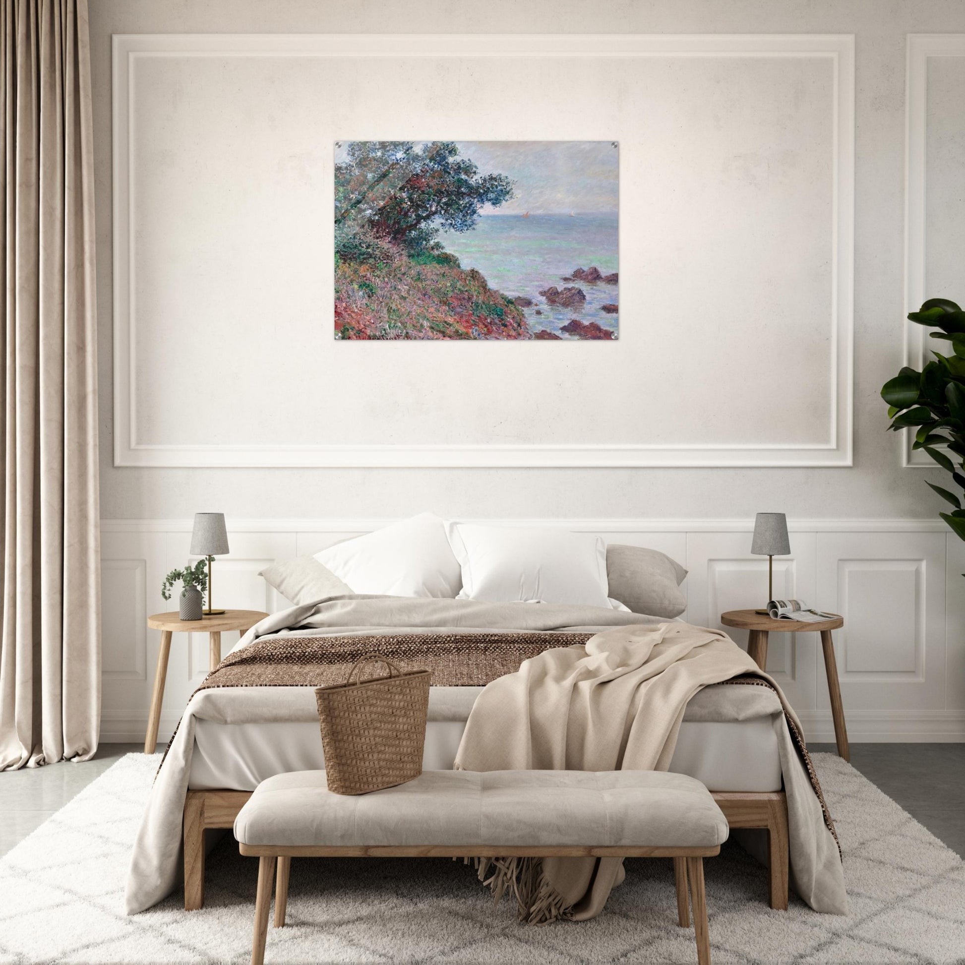 Mediteranian Coast, Grey Day - claude monet Acrylic Print - 70x100 cm / 28x40″ inches