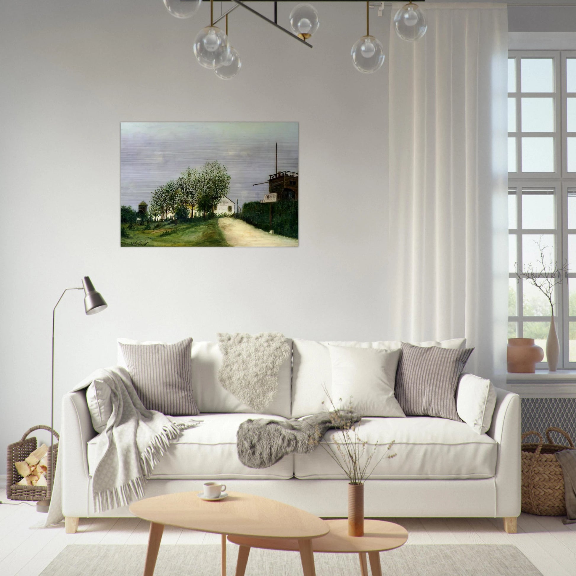 MOULIN IN SANNOIS - Maurice Utrillo Brushed Aluminum Print - 70x100 cm / 28x40 inches | Maurice Utrillo Aluminum Print | Maurice Utrillo Prints