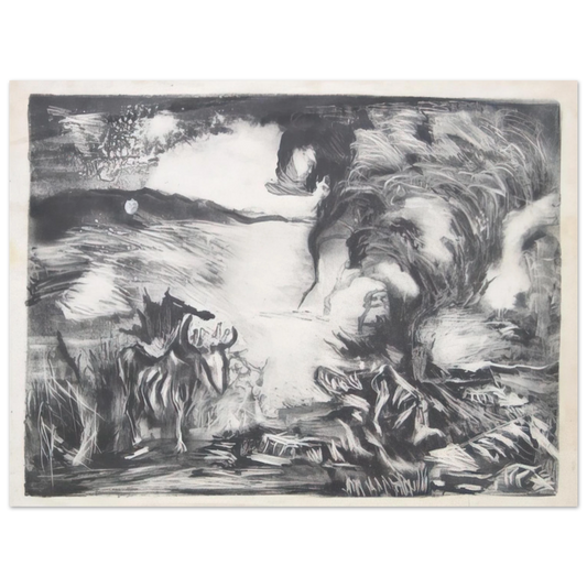 Jackson Pollock - LANDSCAPE WITH STEER 1937 1  75x100 cm / 30x40inches Fine Art Poster