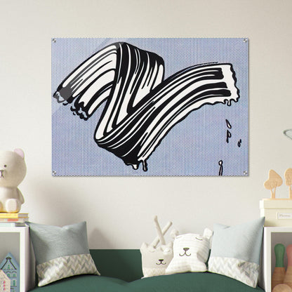 WHITE BRUSHSTROKE I 1965 - Roy Lichtenstein Acrylic Print - 70x100 cm / 28x40″ inches