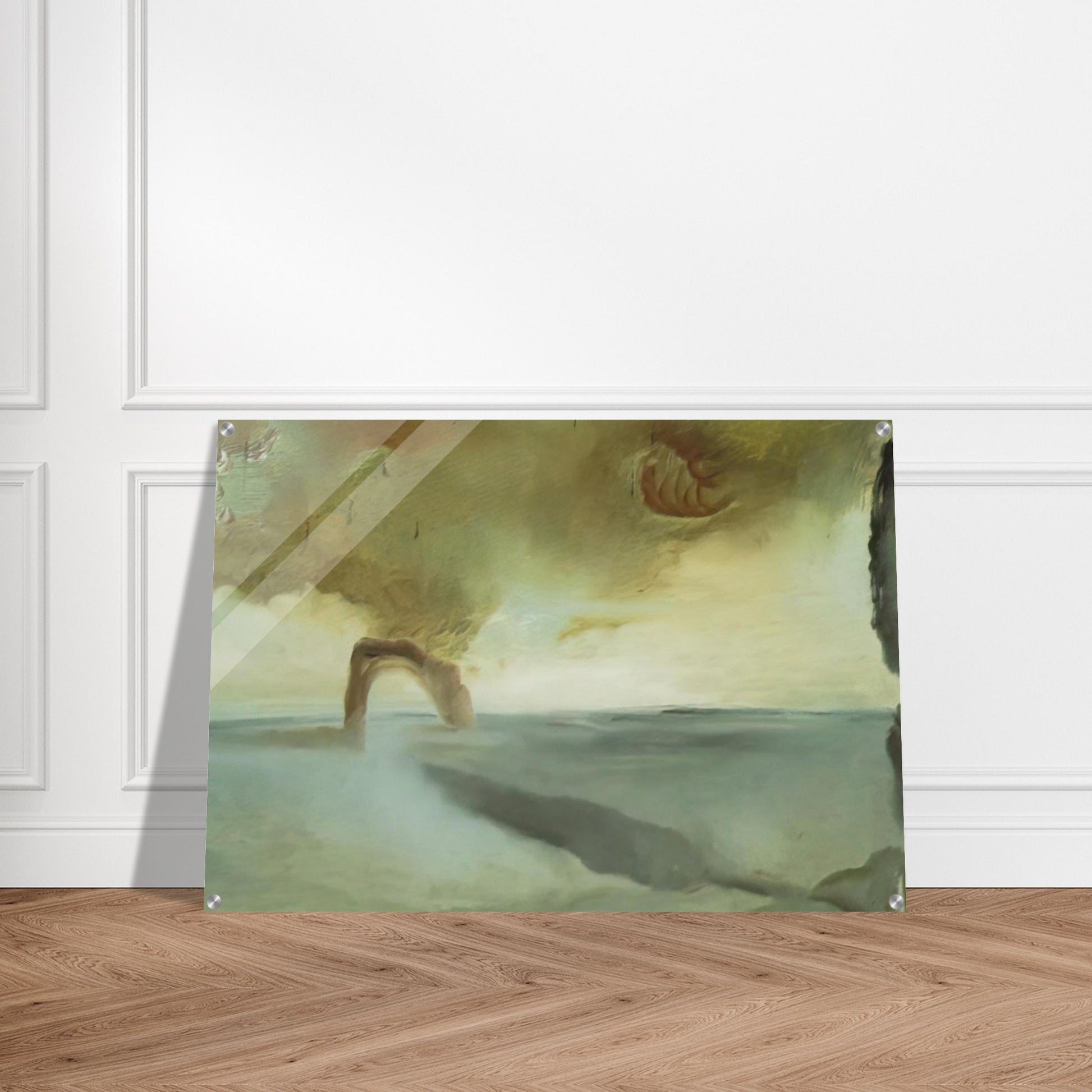 LANDSCAPE WITH ROCK IN THE SHAPE OF A TRIUMPHAL ARCH - Salvador Dali Acrylic Print - 70x100 cm / 28x40″ inches | Salvador Dali Wall Art | Salvador Dali Prints