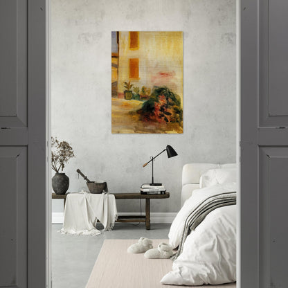 Farm Courtyard - Pierre-Auguste Renoir Brushed Aluminum Print - 70x100 cm / 28x40 inches | Pierre-Auguste Renoir Aluminum Print | Pierre-Auguste Renoir Prints