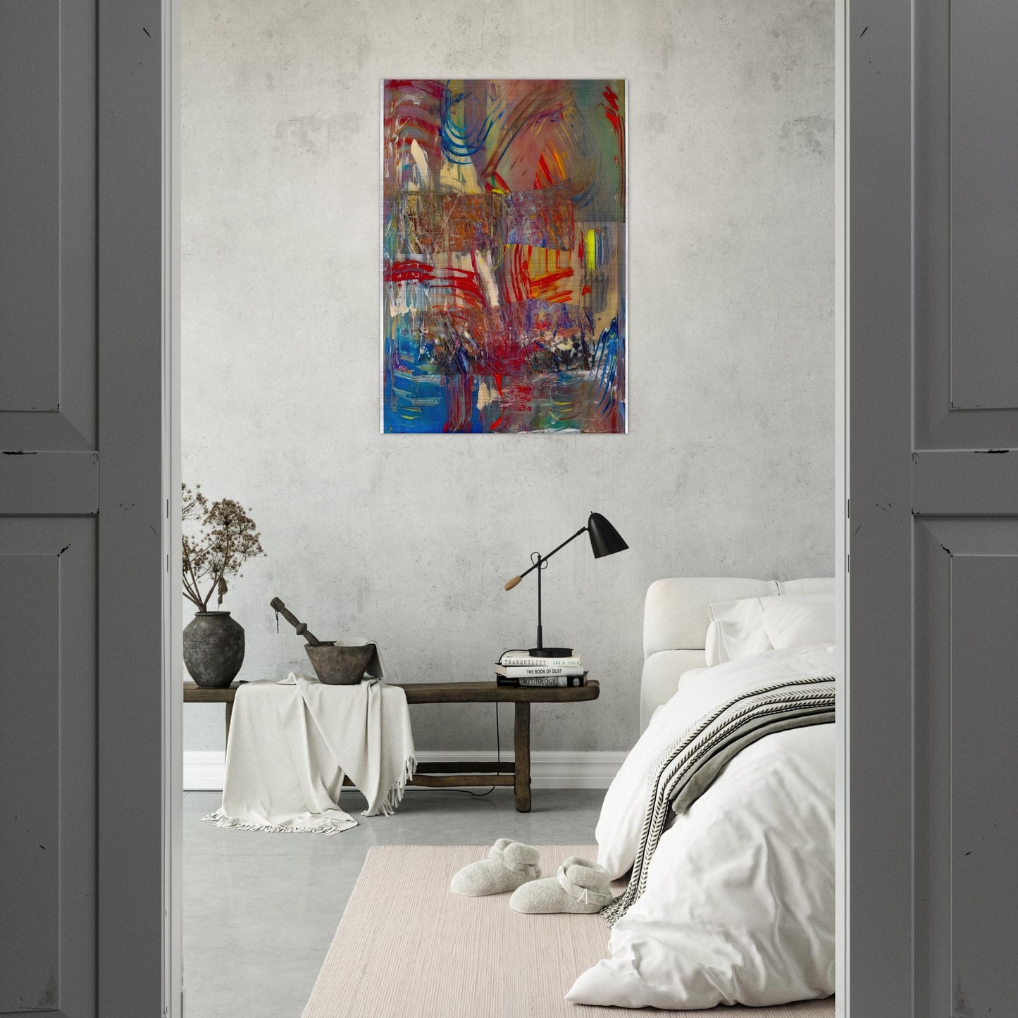 Horses Upside Down - Sam Gilliam Brushed Aluminum Print - 70x100 cm / 28x40 inches | Sam Gilliam Aluminum Print | Sam Gilliam Prints