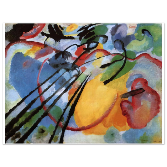 Wassily Kandinsky - IMPROVISATION 26 ROWING 1912  75x100 cm / 30x40inches Fine Art Poster
