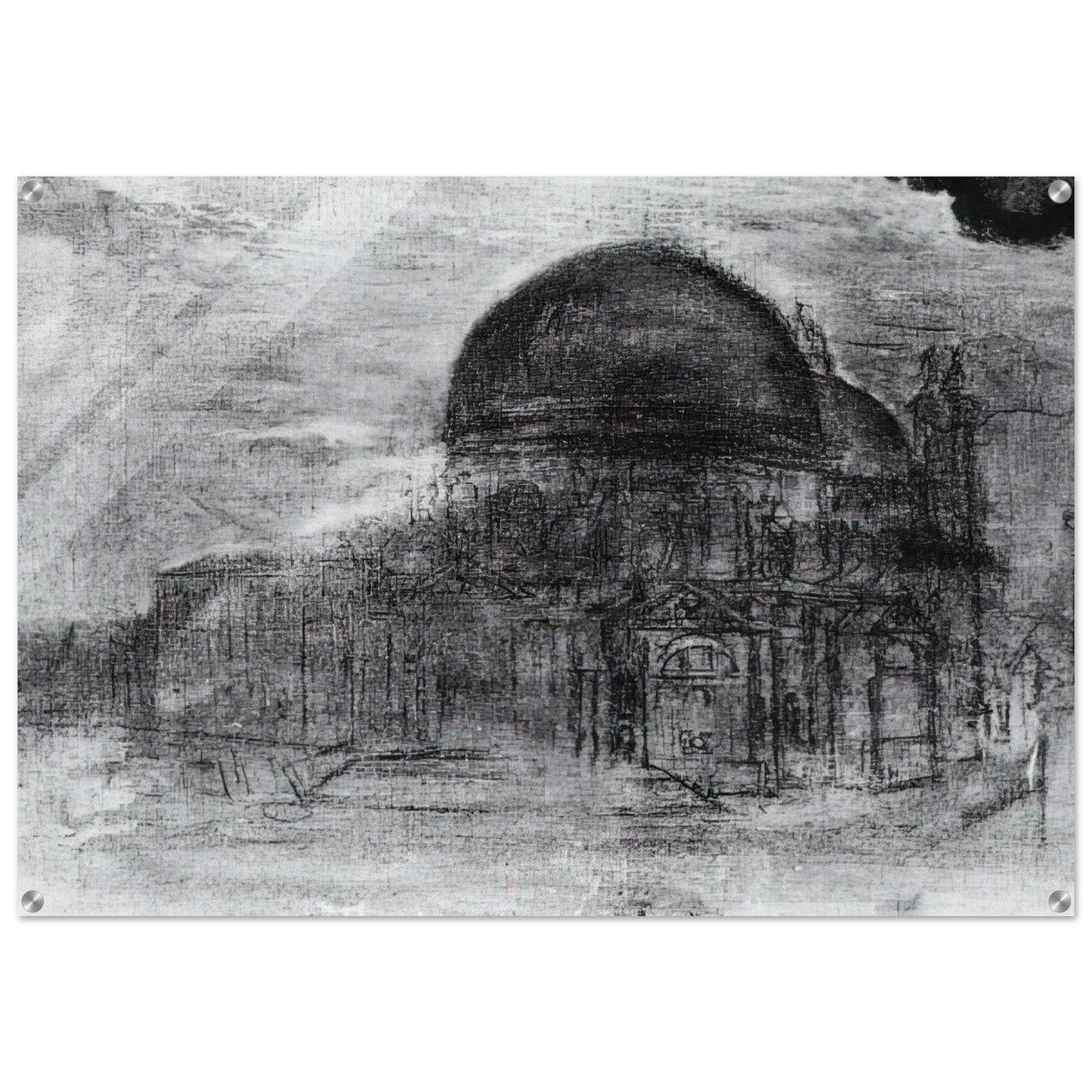 CATHEDRAL UNFINISHED - Salvador Dali Acrylic Print - 70x100 cm / 28x40″ inches | Salvador Dali Wall Art | Salvador Dali Prints