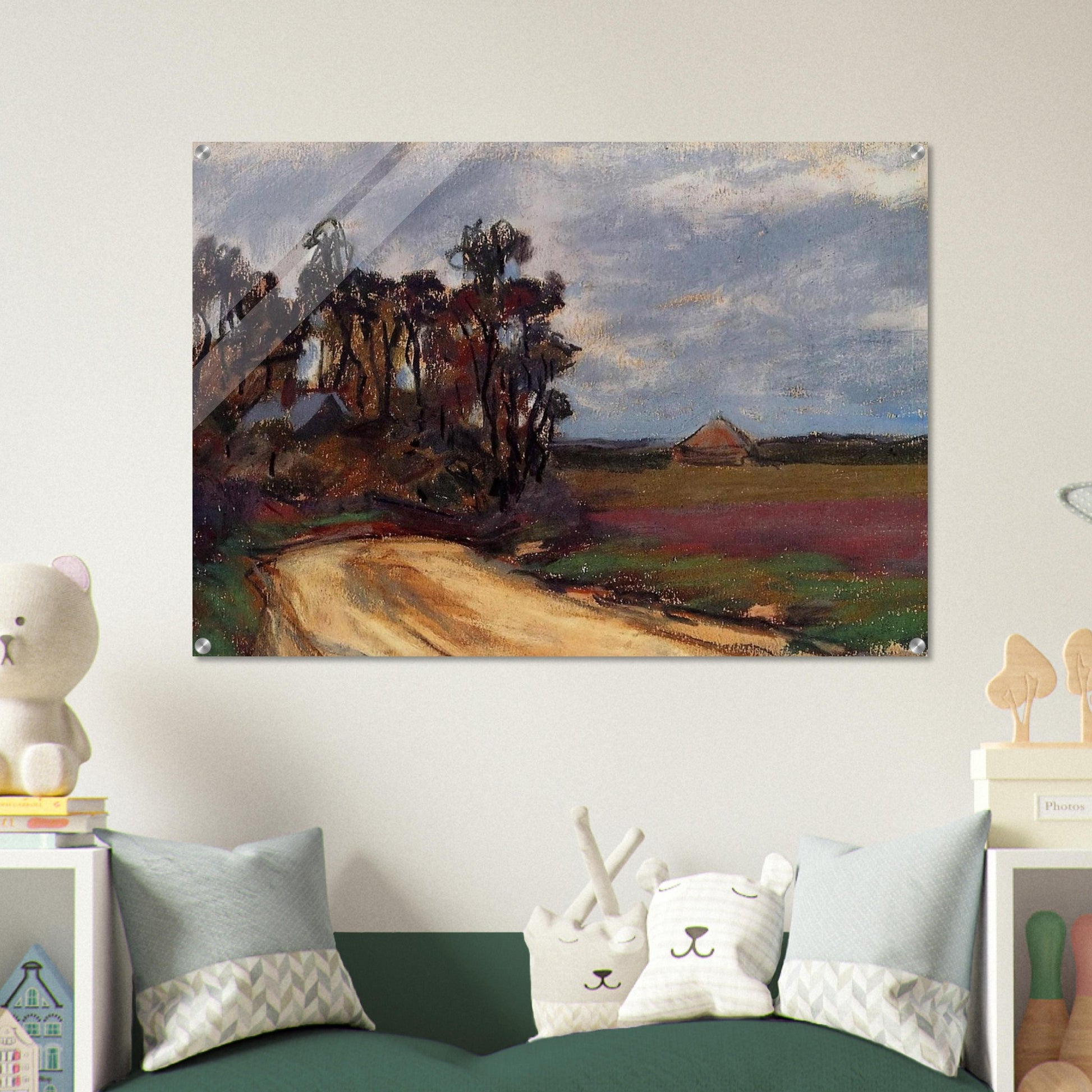 The Road and the House - claude monet Acrylic Print - 70x100 cm / 28x40″ inches | claude monet Wall Art | claude monet Prints