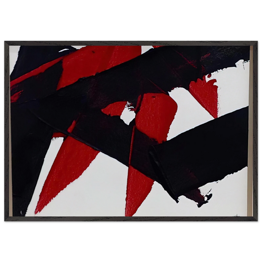 UNTITLED 2007 N3 - Luis Feito 70x100 cm / 28x40 inches Framed Art Print – Black Wooden Frame