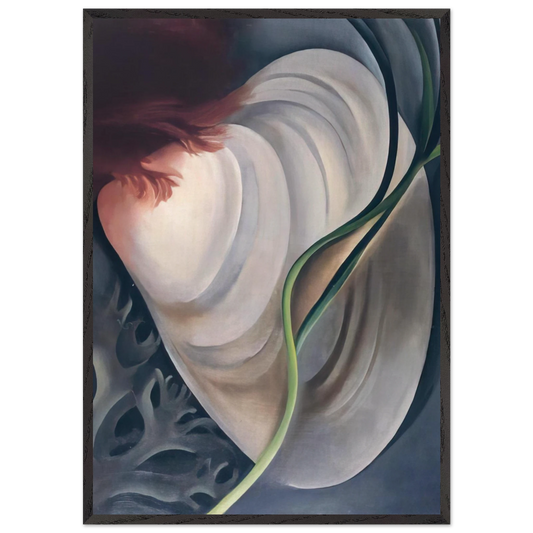 Shell No 2 - Georgia OKeeffe 70x100 cm / 28x40 inches Framed Art Print – Black Wooden Frame
