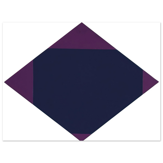 Max Bill - Blau-violettes horizontal-vertikal-quadrat - 1968  75x100 cm / 30x40inches Fine Art Poster