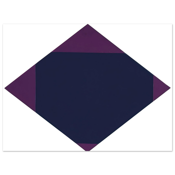 Max Bill - Blau-violettes horizontal-vertikal-quadrat - 1968  75x100 cm / 30x40inches Fine Art Poster