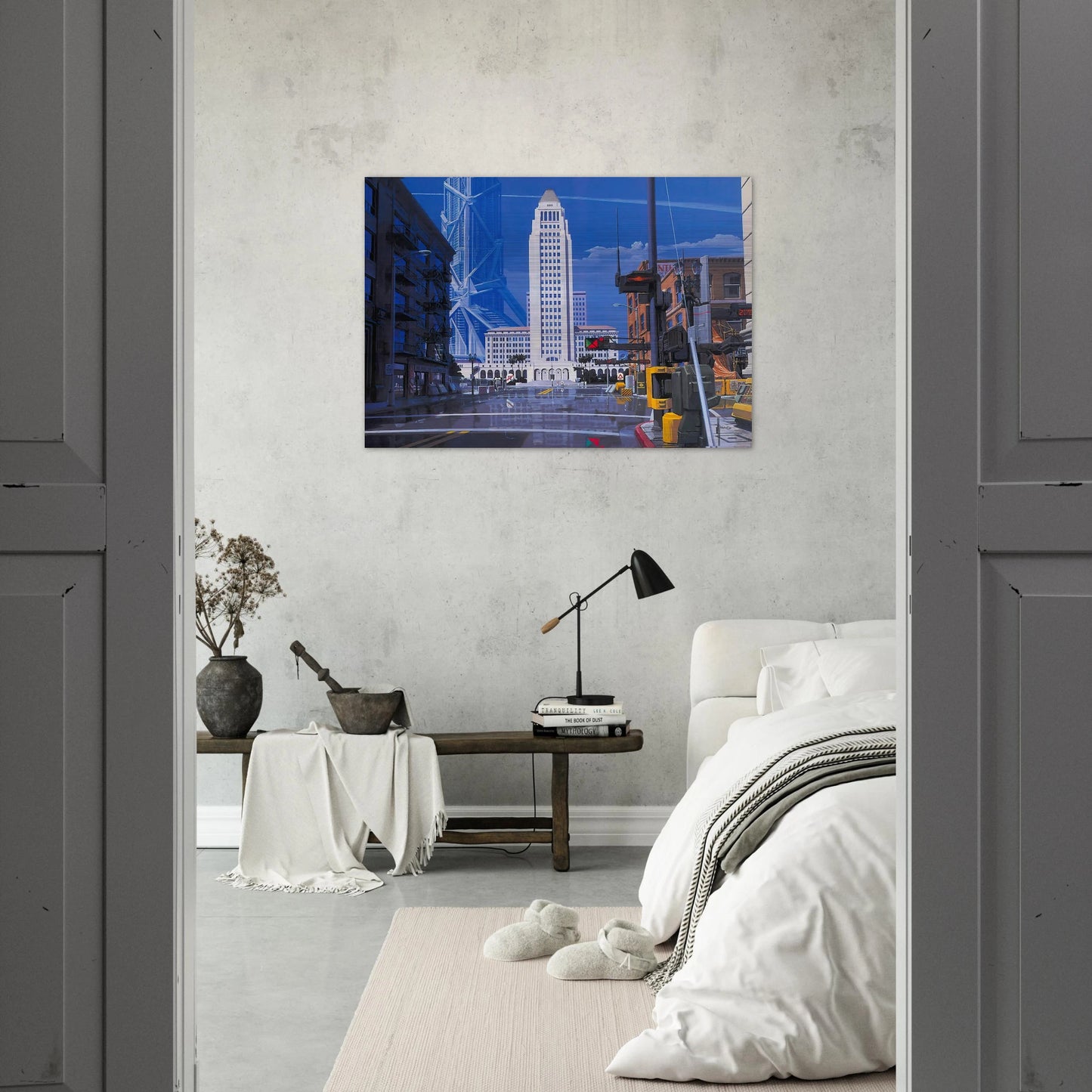Syd Mead - Syd Mead Brushed Aluminum Print - 70x100 cm / 28x40 inches | Syd Mead Aluminum Print | Syd Mead Prints