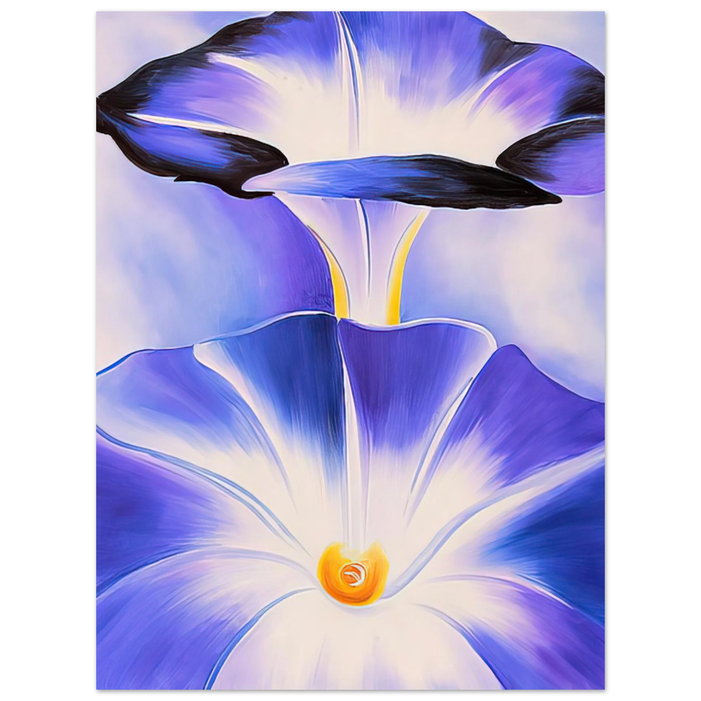 Georgia O'Keeffe - Blue Morning Glories Fine Art Poster