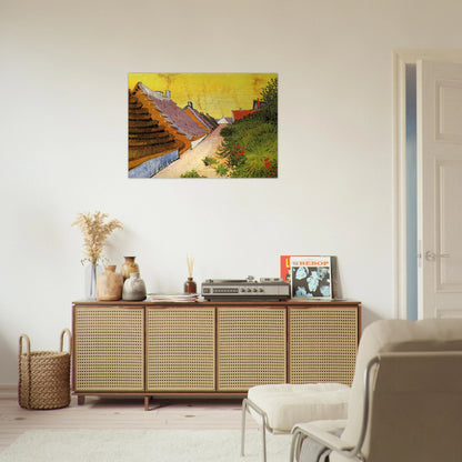 Street in Saintes-Maries - Vincent van Gogh Brushed Aluminum Print - 70x100 cm / 28x40 inches | Vincent van Gogh Aluminum Print | Vincent van Gogh Prints