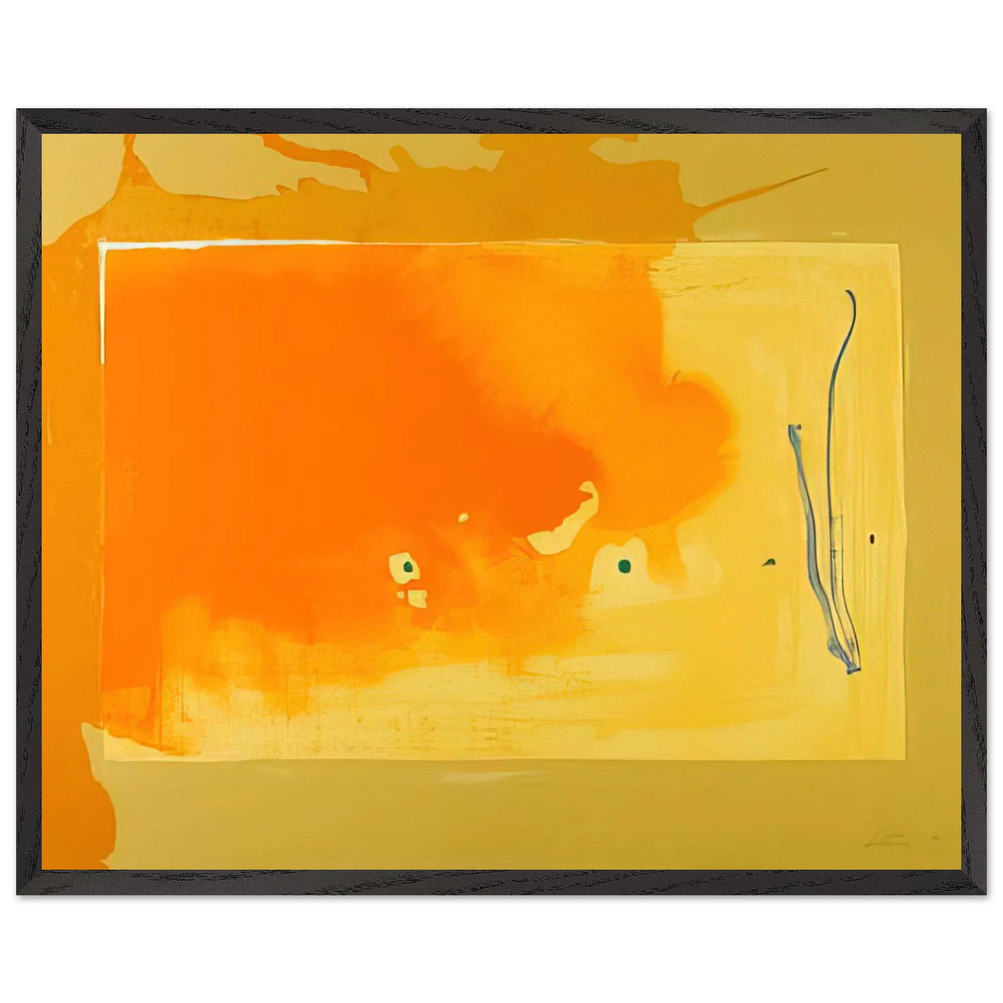 Helen Frankenthaler - Bilbao - 1998 Wall art - 30x45 cm / 12x18 inches - Premium Wooden Framed Poster With Fine Art Paper-canvas - Wood frame