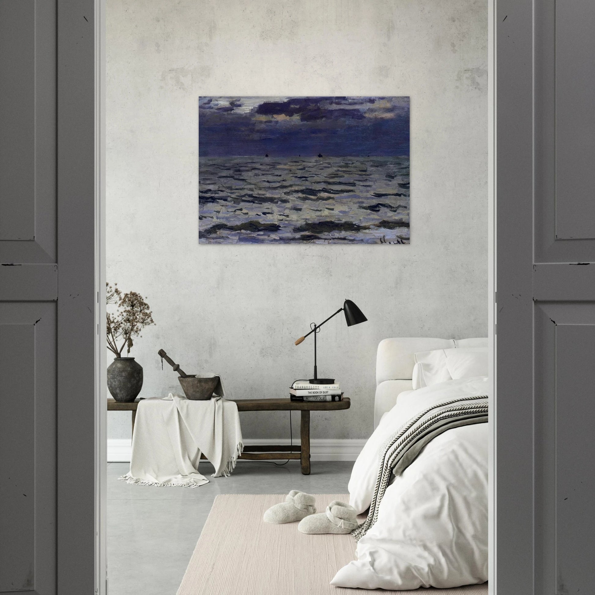 Seascape - claude monet Brushed Aluminum Print - 70x100 cm / 28x40 inches | claude monet Aluminum Print | claude monet Prints