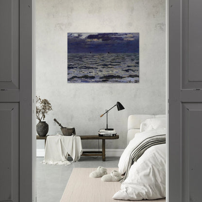 Seascape - claude monet Brushed Aluminum Print - 70x100 cm / 28x40 inches | claude monet Aluminum Print | claude monet Prints