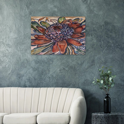 Waratah - 1928 - Grace Cossington Smith Brushed Aluminum Print - 70x100 cm / 28x40 inches | Grace Cossington Smith Aluminum Print | Grace Cossington Smith Prints