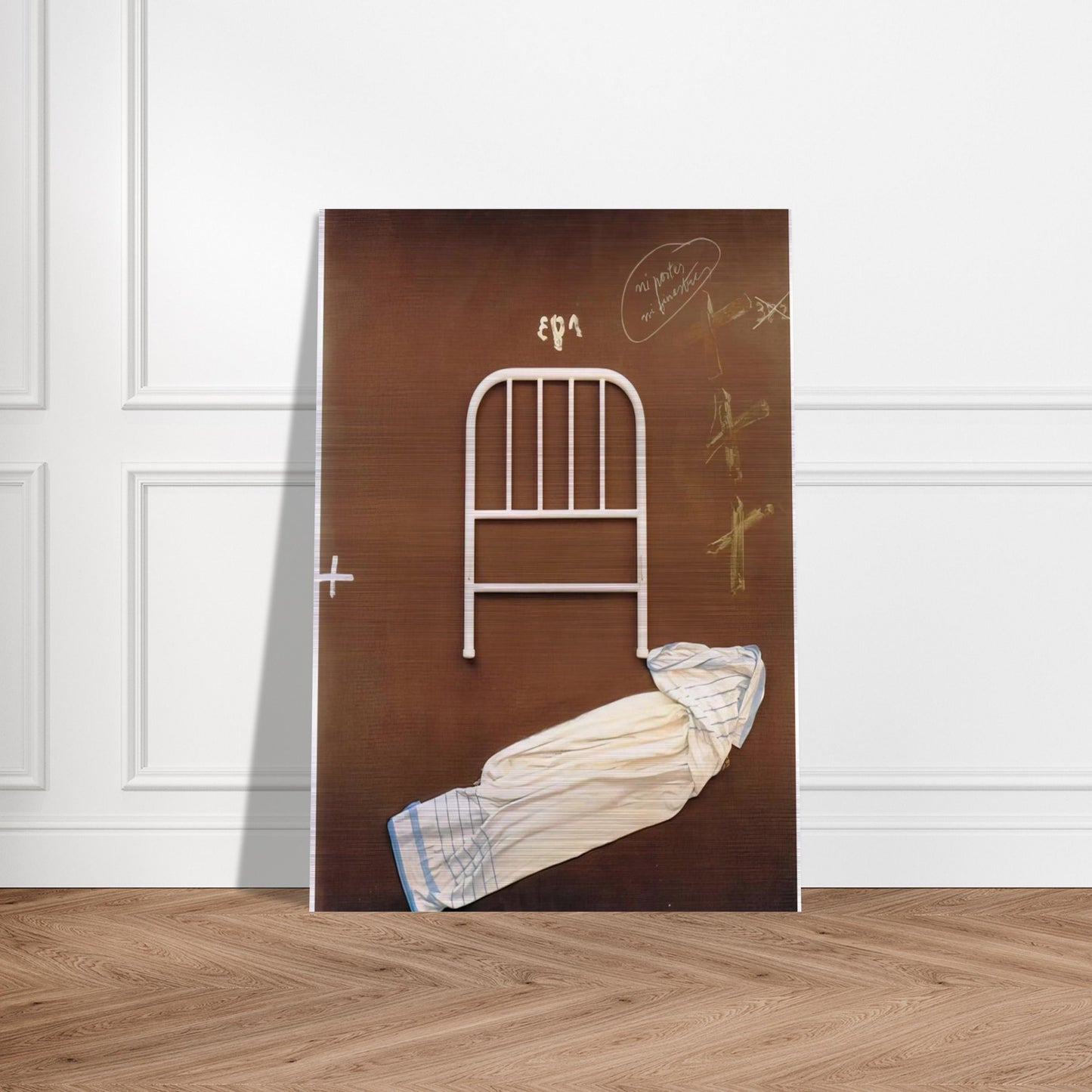 NO DOORS OR WINDOWS 1993 - Antoni Tapies Brushed Aluminum Print - 70x100 cm / 28x40 inches | Antoni Tapies Aluminum Print | Antoni Tapies Prints