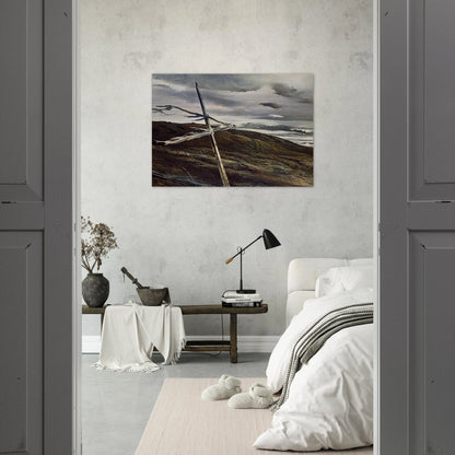 DODGES RIDGE 1947 - Andrew Wyeth Brushed Aluminum Print - 70x100 cm / 28x40 inches | Andrew Wyeth Aluminum Print | Andrew Wyeth Prints