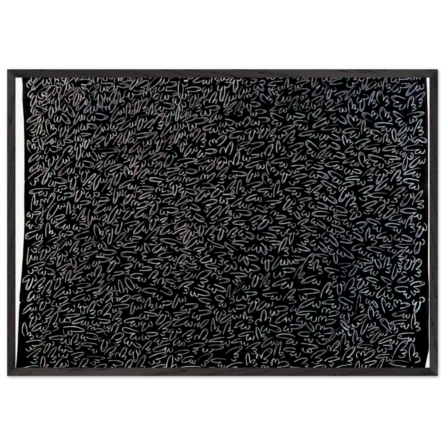UNTITLED 1979 0 N2 - Keith Haring 70x100 cm / 28x40 inches Framed Art Print – Black Wooden Frame | Keith Haring Art For Sale