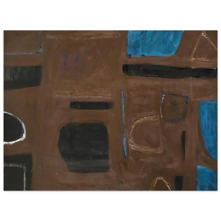 William Scott - Brown and Black - 1960  75x100 cm / 30x40inches Fine Art Poster