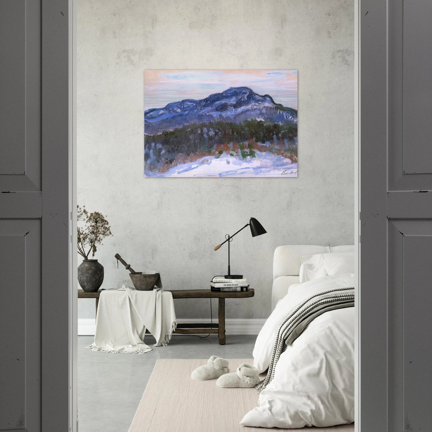 Mount Kolsaas - claude monet Brushed Aluminum Print - 70x100 cm / 28x40 inches | claude monet Aluminum Print | claude monet Prints
