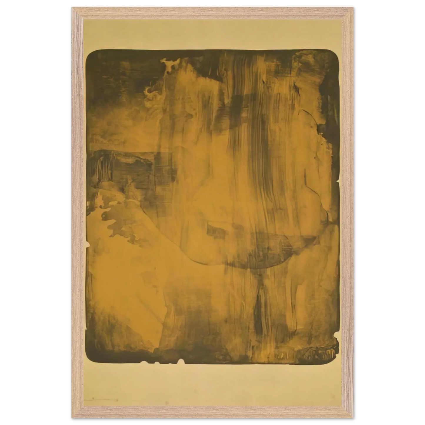 Helen Frankenthaler - Bronze Smoke - 1978 Wall art - A3 (29.7 x 42  cm) - Premium Wooden Framed Poster With Fine Art Paper - Black frame