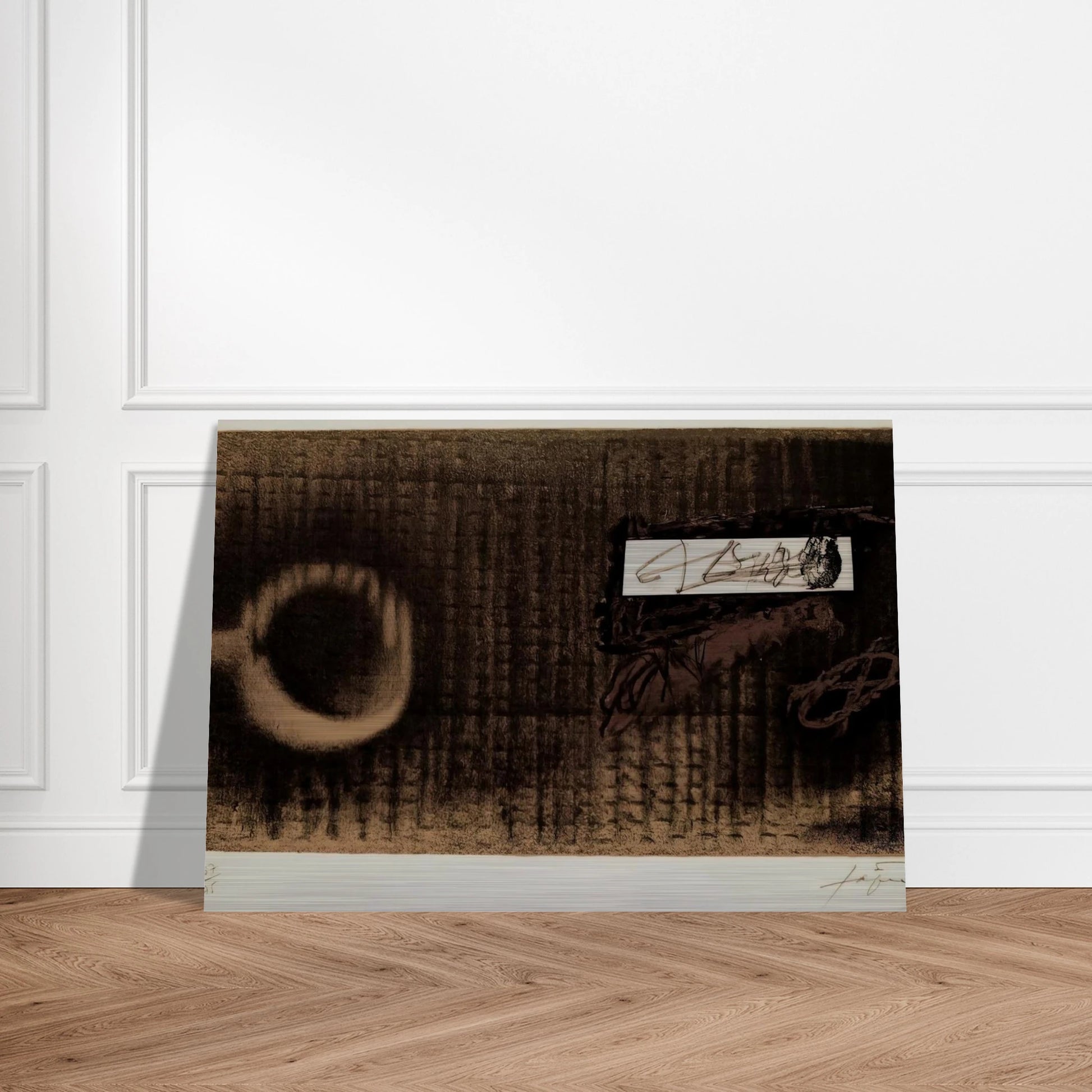 ETIQUETTE 1979 - Antoni Tapies Brushed Aluminum Print - 70x100 cm / 28x40 inches | Antoni Tapies Aluminum Print | Antoni Tapies Prints