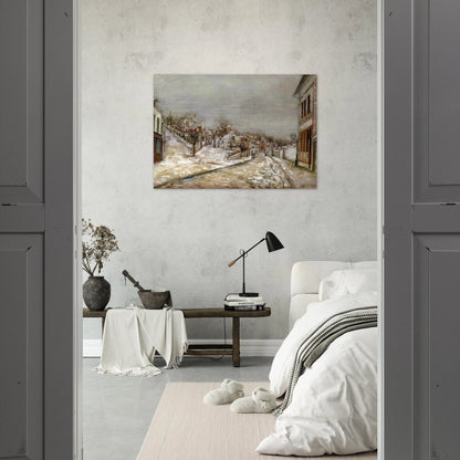 VIEW OF PONTOISE - Maurice Utrillo Brushed Aluminum Print - 70x100 cm / 28x40 inches | Maurice Utrillo Aluminum Print | Maurice Utrillo Prints