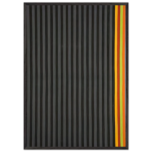 Licorice Stick - 1961 - Gene Davis 70x100 cm / 28x40 inches Framed Art Print – Black Wooden Frame