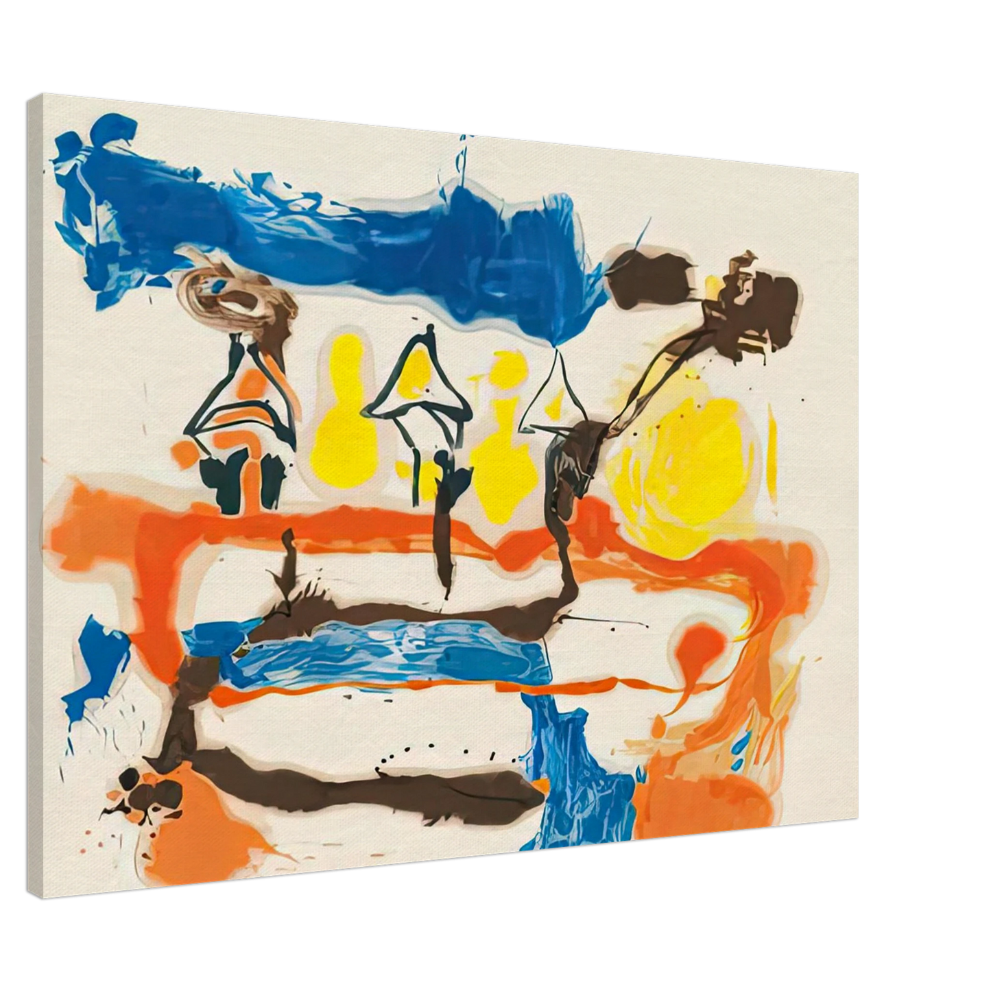 Helen Frankenthaler - Fable, 1961- Wall Art - 30x40 cm / 12x16 inches - Premium Wooden Framed Poster With Fine Art Paper-canvas - White frame