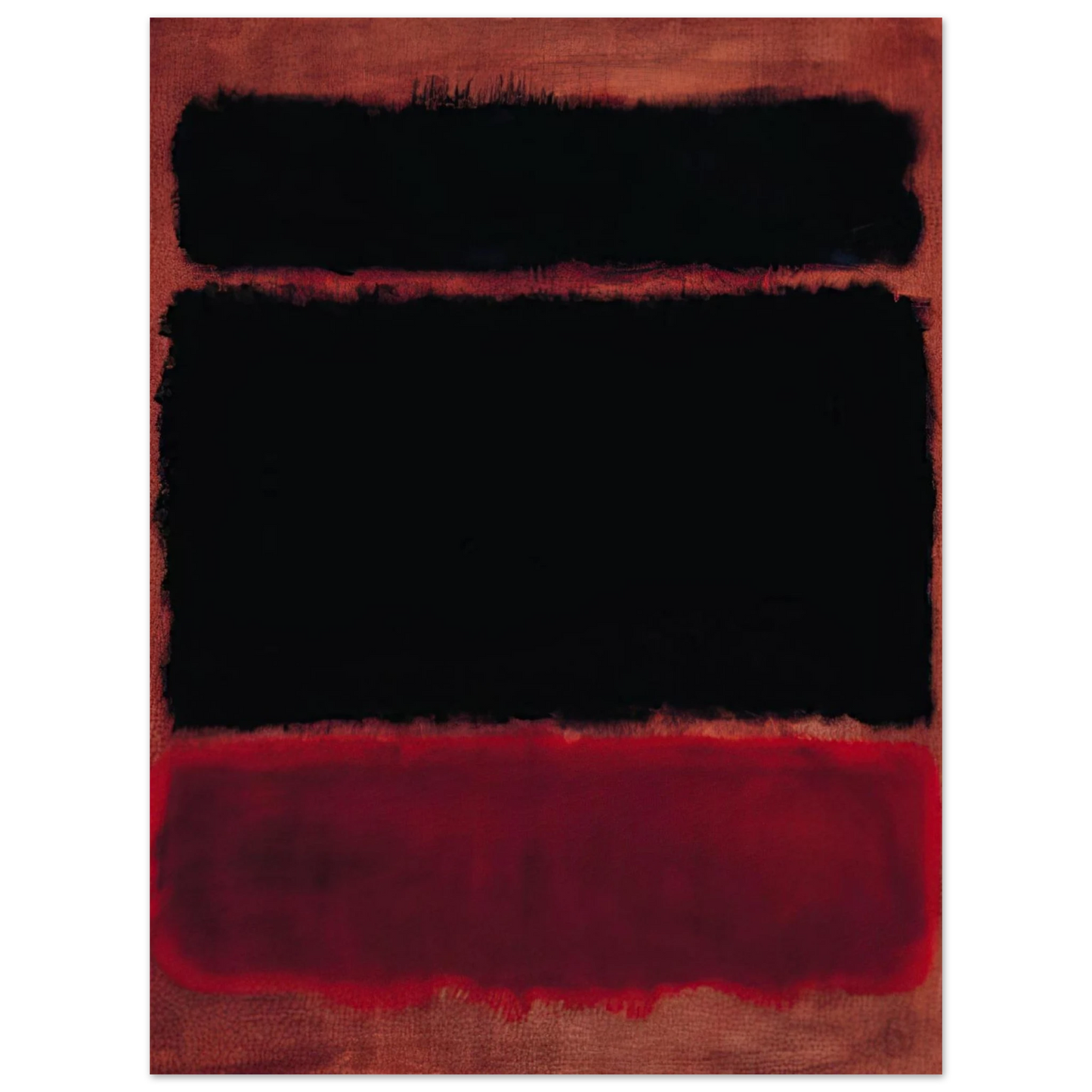 Mark Rothko - Black in Deep Red - 1957 Wall Art - 21x29.7 cm / 8x12" - Fine Art Poster-canvas - -